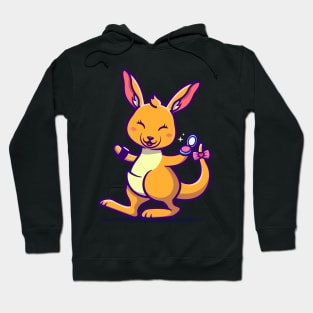 Cute Kangaroo With Make Up Cartoon Hoodie